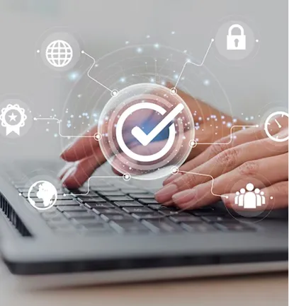 Person using a secure digital platform, representing the transparent and efficient New Zealand visa application process